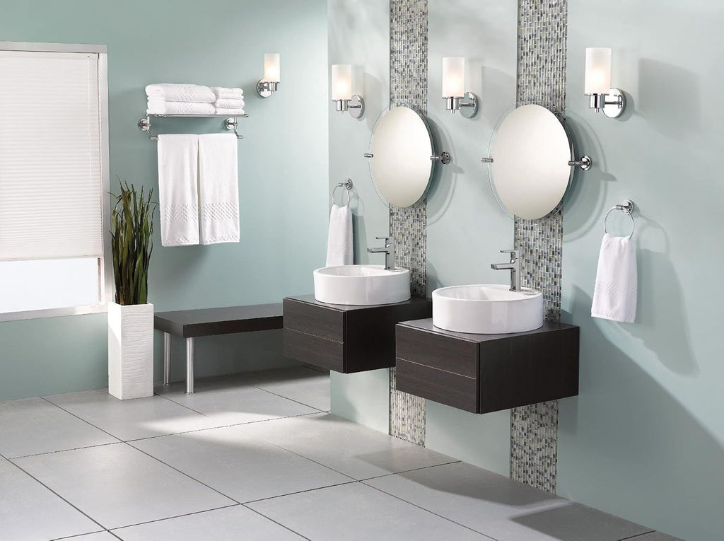 Moen Iso Chrome 24-Inch Wide Bathroom Hotel-Style Towel Shelf with Towel Bar, DN0794CH