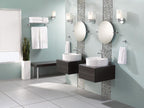 Moen Iso Chrome 24-Inch Wide Bathroom Hotel-Style Towel Shelf with Towel Bar, DN0794CH