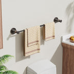 BESy Towel Racks for Bathroom Wall Mounted Bath Towel Bar Oil Rubbed Bronze