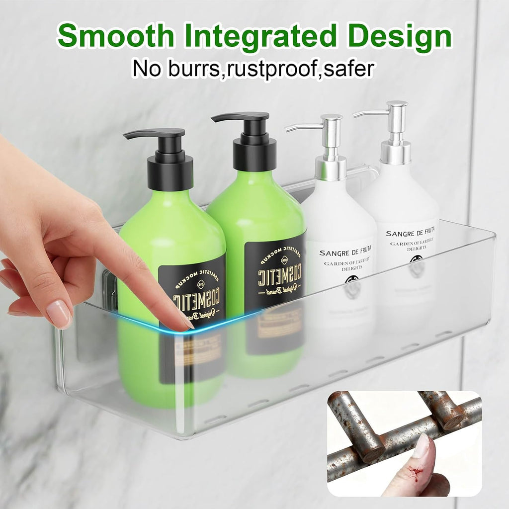 Adhesive Shower Caddy Shower Shelves Bathroom Organizer and Storage