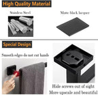 JOPOFI Towel Bar - 23.6 Inch Bathroom Towel Holder - Matte Black