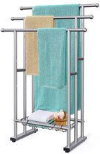 Kayfia 40'' Freestanding 3 Tier Alloy Steel Towel Rack with Storage Basket