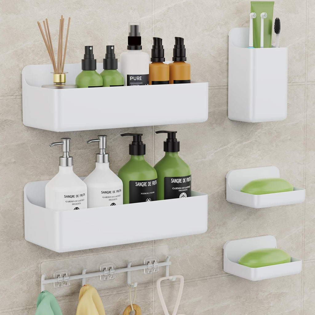 Adhesive Shower Caddy Shower Shelves Bathroom Organizer and Storage