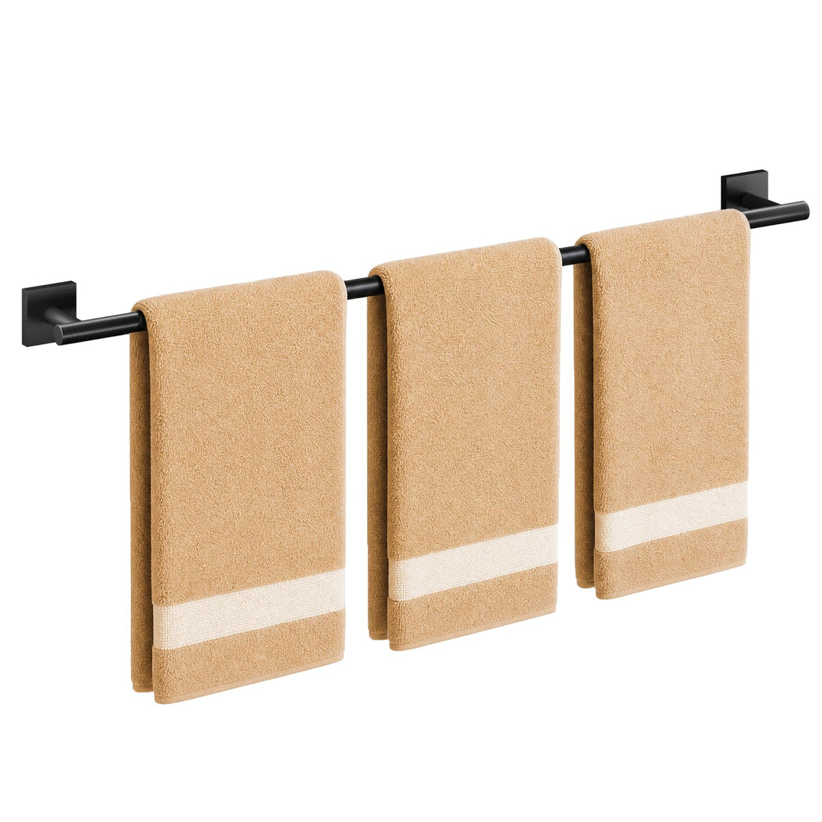 USHOWER Brushed Nickel Towel Bar, 24 Inch Towel Racks for Bathroom