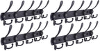 Dseap Coat Rack Wall Mounted - 5 Tri Hooks, Heavy Duty, Stainless Steel, Metal Coat Hook Rail for Coat Hat Towel Purse Robes Mudroom Bathroom Entryway (Black, 2 Packs)