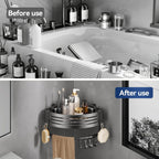 Corner Shower Caddy Suction Cup, Gray (2 Pack)