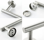 Nolimas Brushed Nickel Bath Towel Bar Single Bars Towel Rack Rod Classic Wall Mounted SUS304 Stainless Steel Bathroom Towel Holder Toilet Kitchen Towel Shelf Single Layer,16 inches