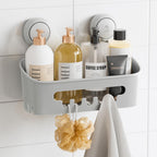 TAILI Shower Caddy Suction Cup 2 Pack, Heavy Duty Bathroom Organizer, Removable Shelves for Inside Shower, Shampoo, Waterproof Suction Plastic Storage for Bathroom Accessories Holder, White