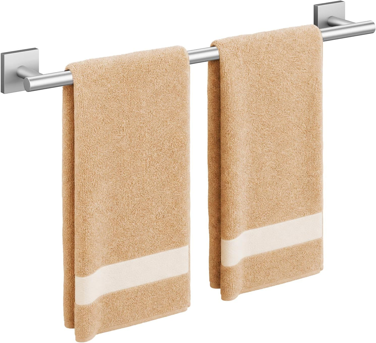 USHOWER Brushed Nickel Towel Bar, 24 Inch Towel Racks for Bathroom