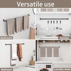 JUYSON Towel Bar for Bathroom, 30 Inch Single Towel Rack, Matte Black
