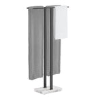 KES Standing Towel Racks for Bathroom 2-Tier, Floor Towel Rack Stand with Heavy Marble Base, Upgrade Steady Freestanding Design, Pro-Grade 18/8 Stainless Steel Brushed Finish, BTH217-2