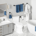 USHOWER 4PCS Matte Black Bathroom Accessories Set, 24-Inch Towel Bar Set