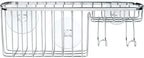 iDesign Gia Polished Stainless Steel Suction Combo Organizer Basket