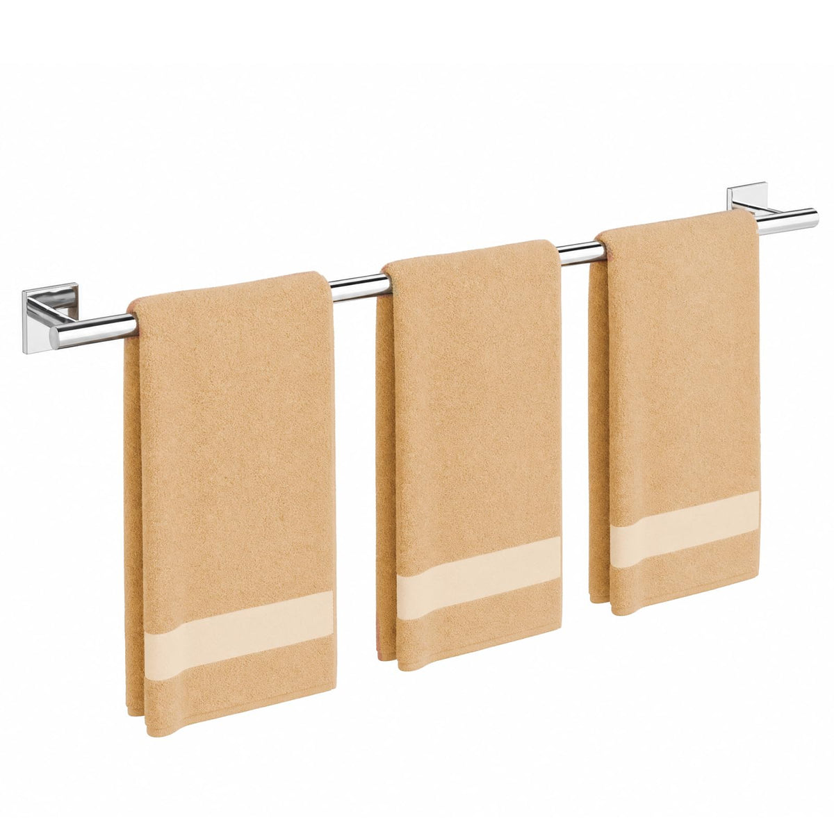 USHOWER Brushed Nickel Towel Bar, 24 Inch Towel Racks for Bathroom