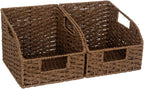 StorageWorks Wicker Baskets for Organizing,Brown Baskets for Storage,2-Pack