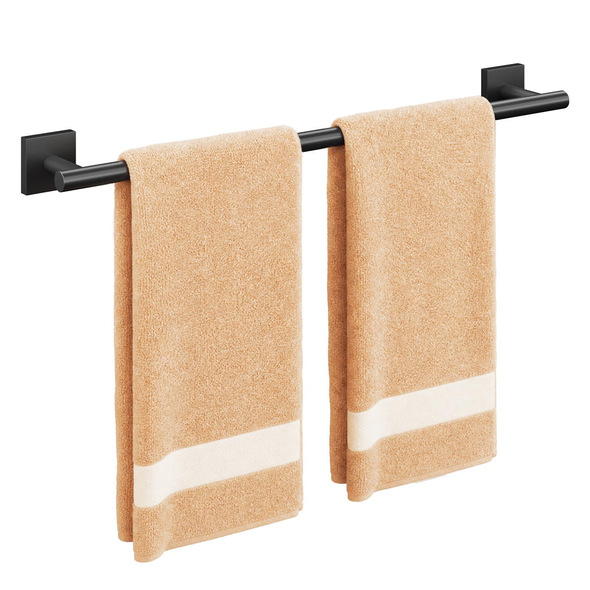 USHOWER Brushed Nickel Towel Bar, 24 Inch Towel Racks for Bathroom