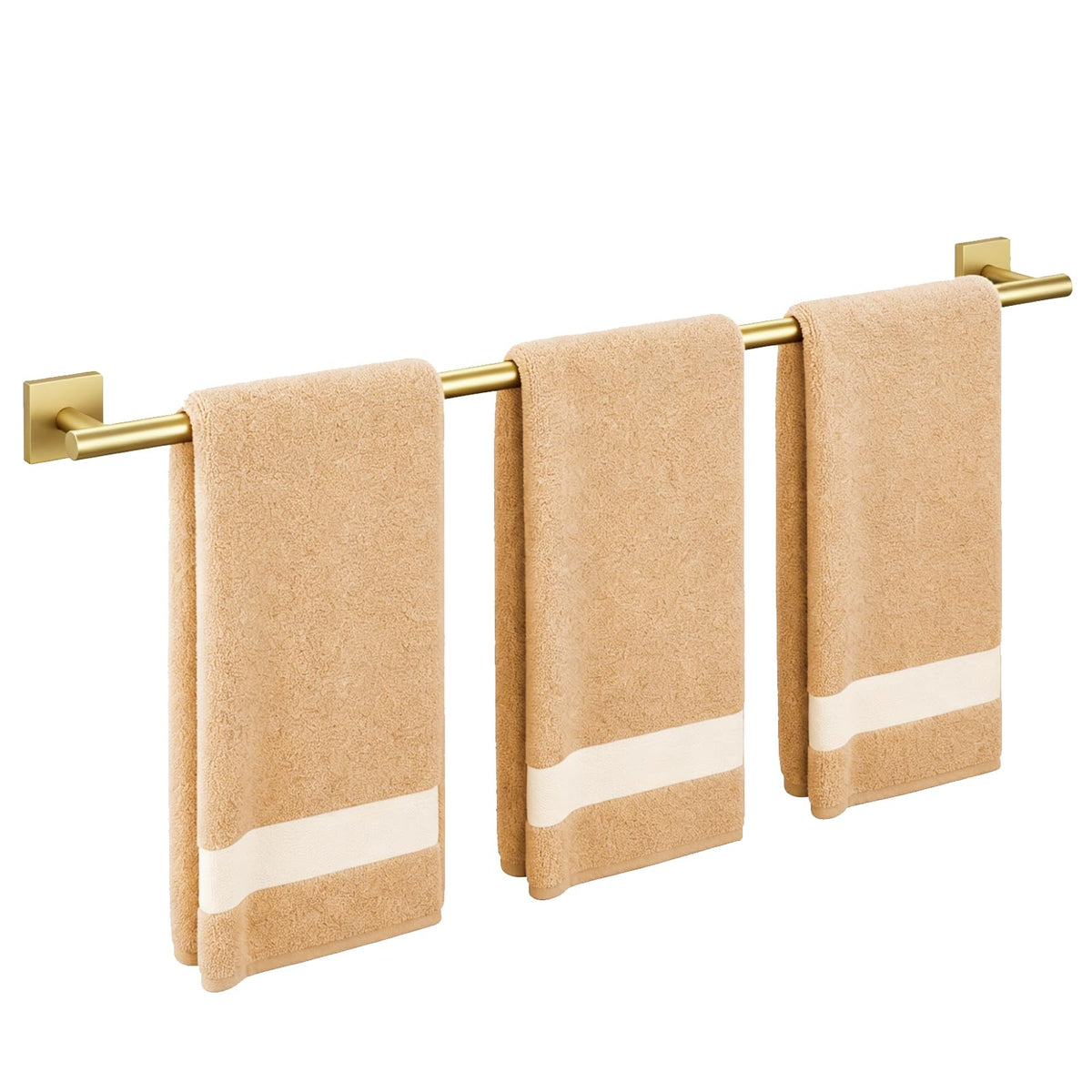 USHOWER Brushed Nickel Towel Bar, 24 Inch Towel Racks for Bathroom