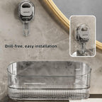 No‑Drill Wall Mount Large Storage Box with Wave‑Grip Suction Cups