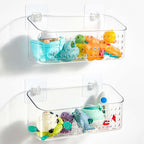 Bath Toy Storage Holder, 2 Pack Clear Bathtub Shower Caddy Shower Organizer