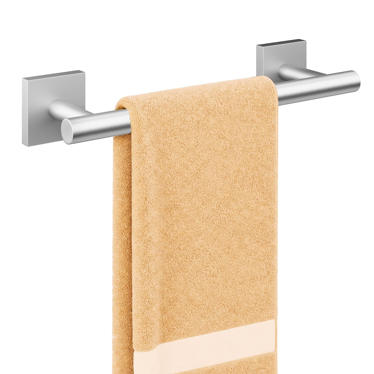 USHOWER Brushed Nickel Towel Bar, 24 Inch Towel Racks for Bathroom