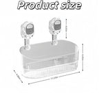 No-Drill Wall Mount Storage Box with Wave-Grip Suction Cups