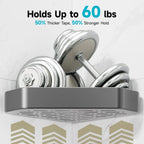 Veken Aluminum Corner Shower Caddy 4-Pack, Never Rust&Large Capacity, Grey