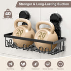 JOTPE Shower Caddy Suction Cup, No Drill Shower Shelves for Bath, 2 Pack