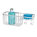 iDesign Gia Polished Stainless Steel Suction Combo Organizer Basket