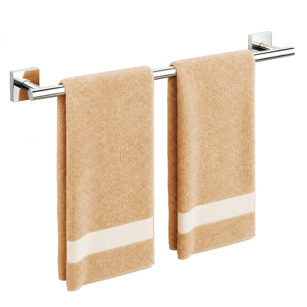 USHOWER Brushed Nickel Towel Bar, 24 Inch Towel Racks for Bathroom
