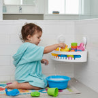 Bath Toy Storage Organizer,Kids Bathtub Toy Holder with Drain Holes,Shower Caddy for Bathtub,No Drilling Corner Shower Caddy Suction Cup,Waterproof Storage Basket for Bathroom,Kitchen