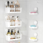 Lifewit Suction Cup Shower Caddy + Soap Dish, 26 cm/10"(L), Set of 2