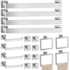 5-Pieces Matte Black Bathroom Accessories Set, 16 Inch Bath Towel Bar Set