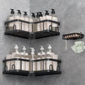 Veken Aluminum Corner Shower Caddy 4-Pack, Never Rust&Large Capacity, Grey
