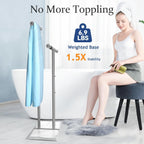 Kayfia 40'' Stainless Steel Towel Rack, Weighted Marble Base, 2 Tier