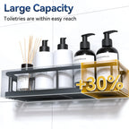 YASONIC Shower Caddy Adhesive, Rustproof Shower Organizer, Large Capacity Shower Shelves for Inside Shower, No Drilling Bathroom Organizers and Storage for Home Decor （2 Pack Black）