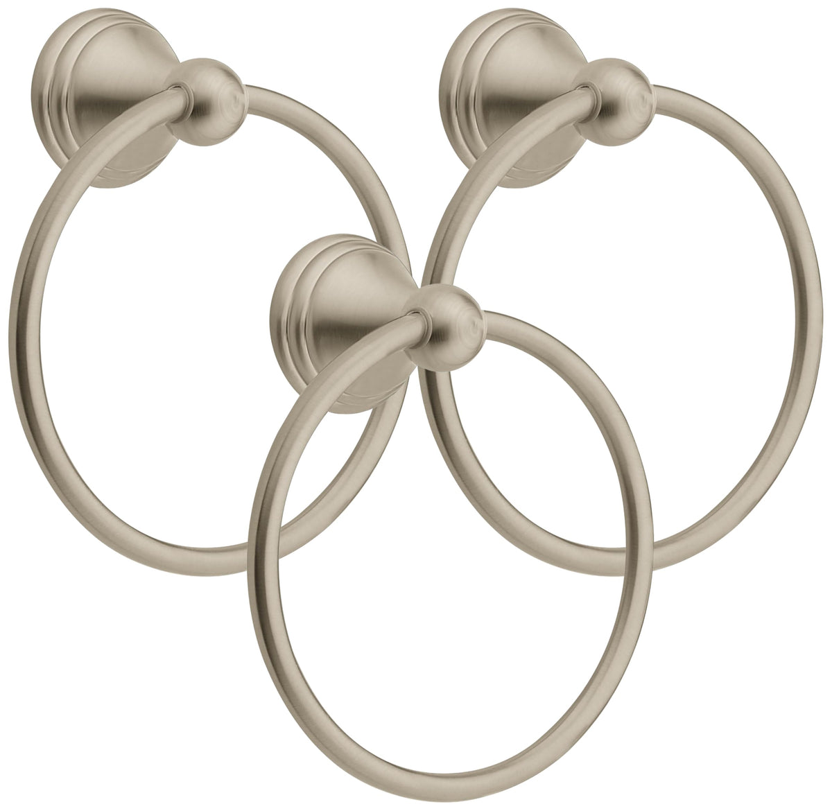 Moen Preston Brushed Nickel 24-Inch Single Wall Mounted Bathroom Towel Bar, DN8424BN