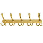 Dseap Coat Rack Wall Mounted - 5 Tri Hooks, Heavy Duty, Stainless Steel, Metal Coat Hook Rail for Coat Hat Towel Purse Robes Mudroom Bathroom Entryway (Black, 2 Packs)