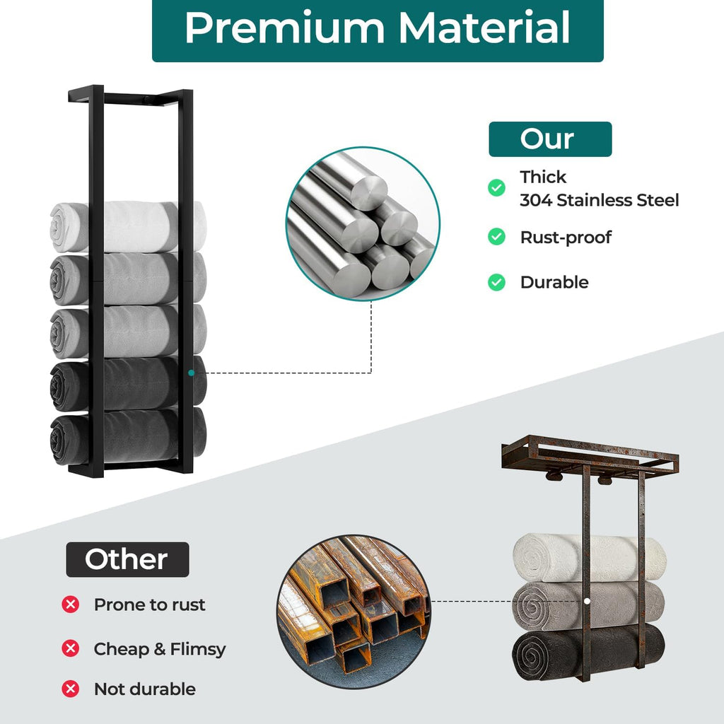 304 Stainless Steel Towel Racks for Bathroom
