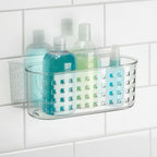 iDesign Hanging Suction Shower Caddy Basket, Clear