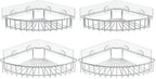 SMARTAKE 2-Pack Corner Shower Caddy, SUS304 Stainless Steel, Silver