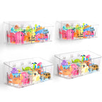 Bath Toy Storage 2 Packs, Large Bath Toy Holder - 3 Compartments, Quick-Dry