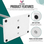 Free Standing Towel Rack - Brushed Nickel Finish with Marble Base