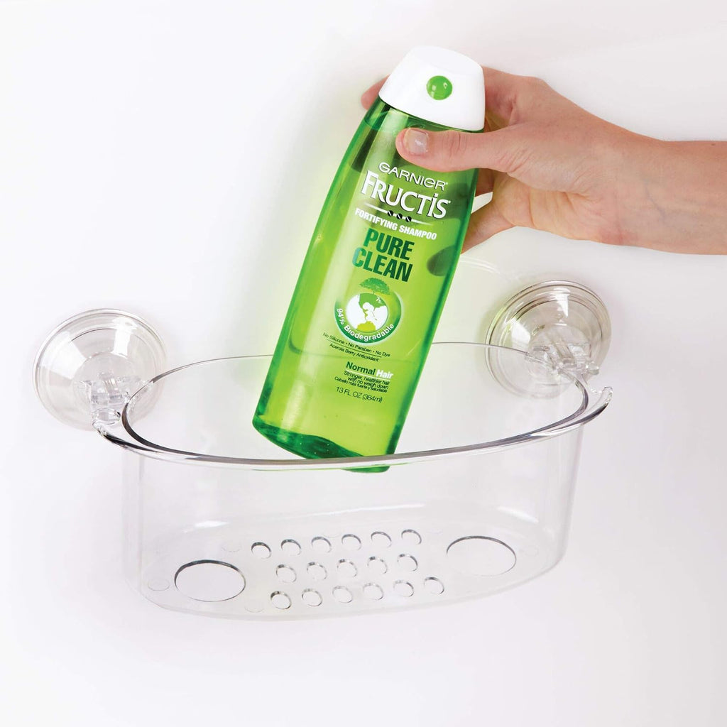 iDesign BPA-Free Plastic Power Lock Suction Wall Storage Organizer Caddy