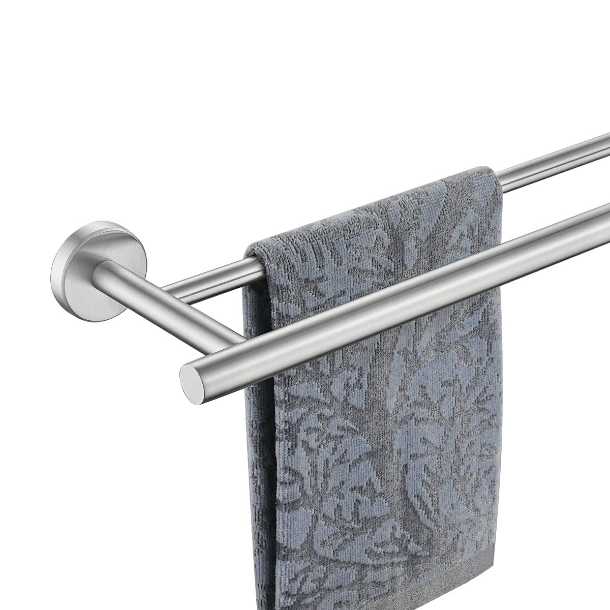 JQK Double Bath Towel Bar, 30 Inch 304 Stainless Steel Thicken 0.8mm Towel Rack for Bathroom, Towel Holder Brushed Finished Wall Mount, Useable Length 27 Inch, TB100L27-BN