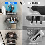 Mustorn Suction Cup Shower Caddy Corner, 1 Pack Suction Corner Shower Shelves No Drilling, Rustproof Shower Organizer Suction Cup with Towel Holder & Hooks Removable Bathroom Storage Rack(Gray)