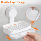 Lifewit Suction Cup Shower Caddy + Soap Dish, 26 cm/10"(L), Set of 2