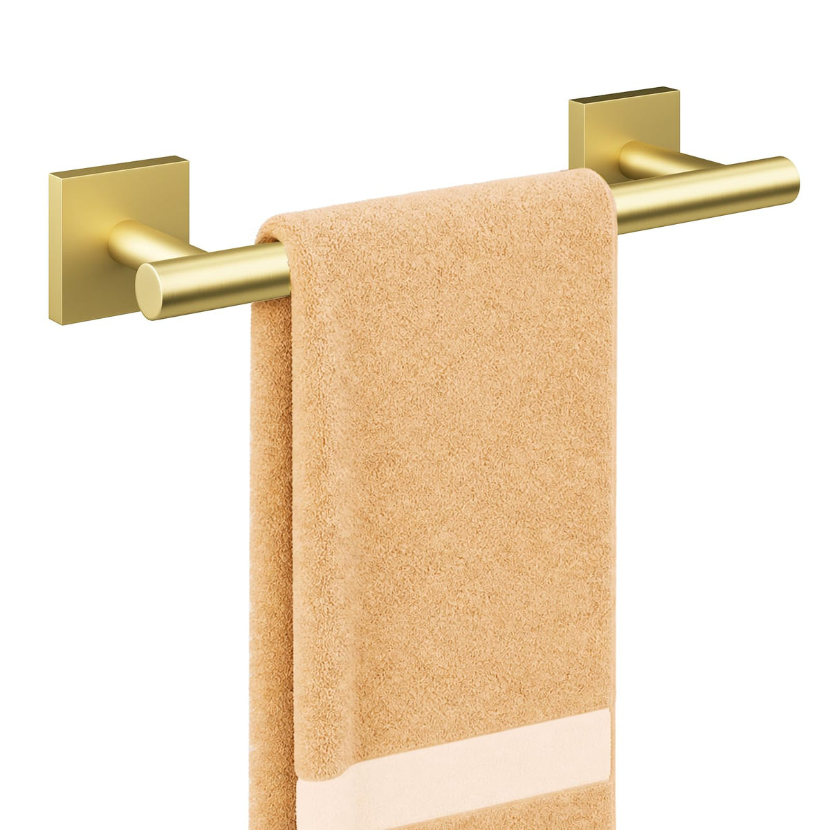 USHOWER Brushed Nickel Towel Bar, 24 Inch Towel Racks for Bathroom
