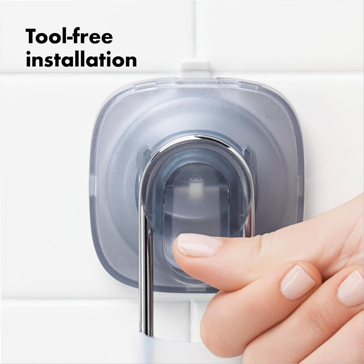OXO Good Grips Stronghold Suction Corner Basket for Showers