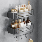 Corner Shower Caddy Suction Cup, Gray (2 Pack)