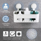 ilikable Shower Caddy Suction Cup Heavy Duty, Removable Shower Organizer Shelves for Inside Shower Max Hold 22lbs, No Drilling Waterproof Suction Storage Basket for Bathroom Storage Home & Kitchen